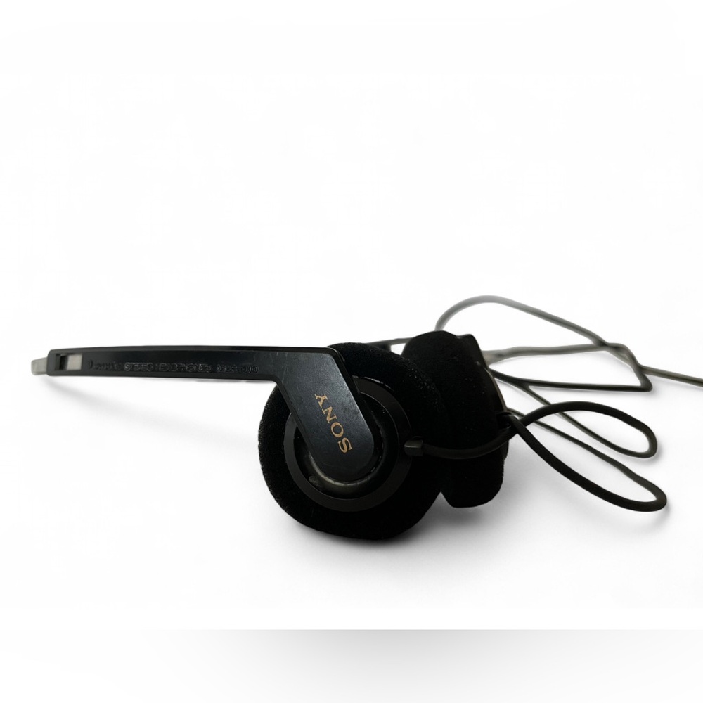 Vintage Sony Sleek Black On-Ear Headphones